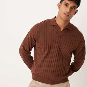 Sweater Drop collar- chocolate