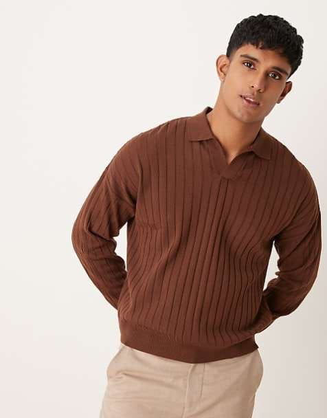 Sweater Drop collar- chocolate